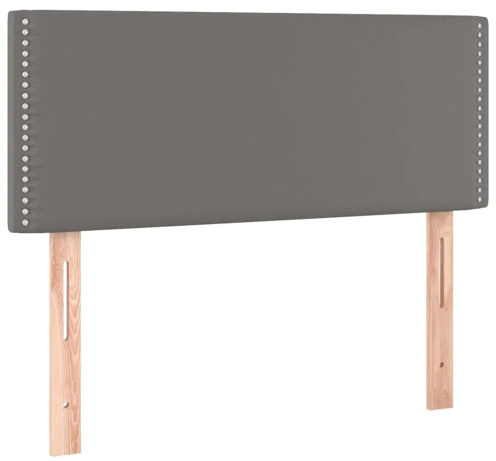 Testiera grigio 90x5x78/88 cm in similpelle