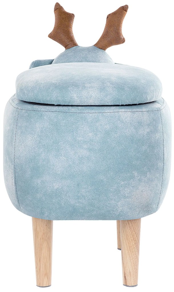 Pouf in tessuto azzurro REINDEER Beliani