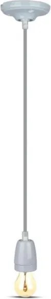 Cavo di alimentazione 1xE27/60W/230V grigio/porcellana