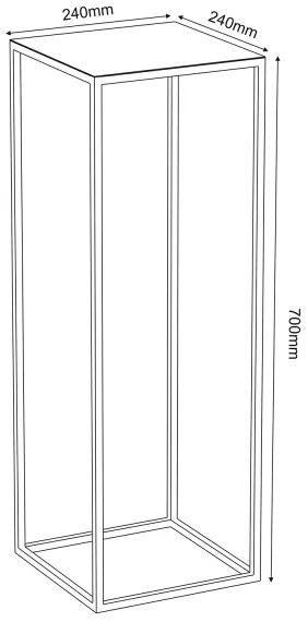 Portafiori 70x24 cm oro