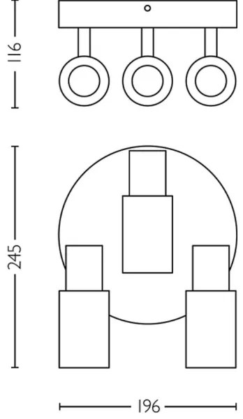 Philips - Faretto PALMS 3xE14/25W/230V