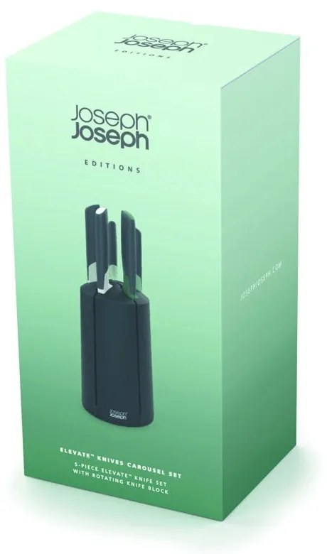 Set di 5 coltelli in acciaio inox con supporto rotante Elevate - Joseph Joseph