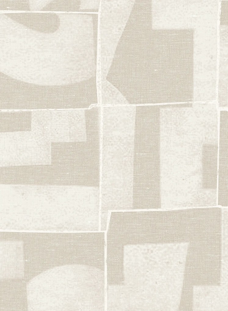 Patchwork Tapete Module von Arte - Beige/ Weiß