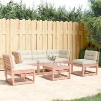 Set Divani Giardino 5 pz con Cuscini Legno Massello di Douglas 3216983