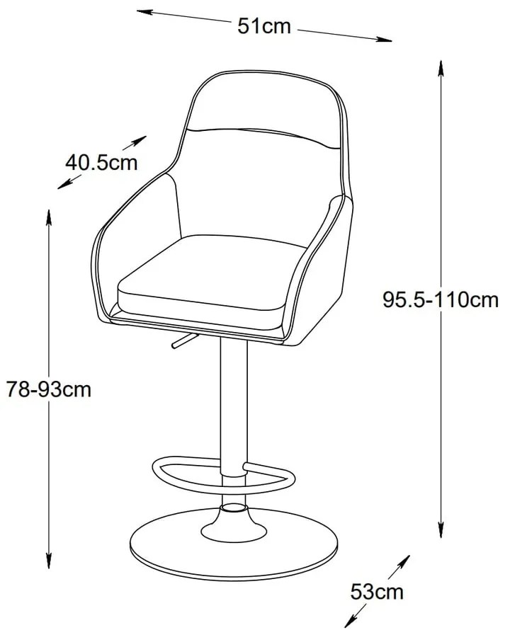 Set di sbagelli da bar color crema 2 pz (altezza della seduta 69 cm) Avola – Unique Furniture