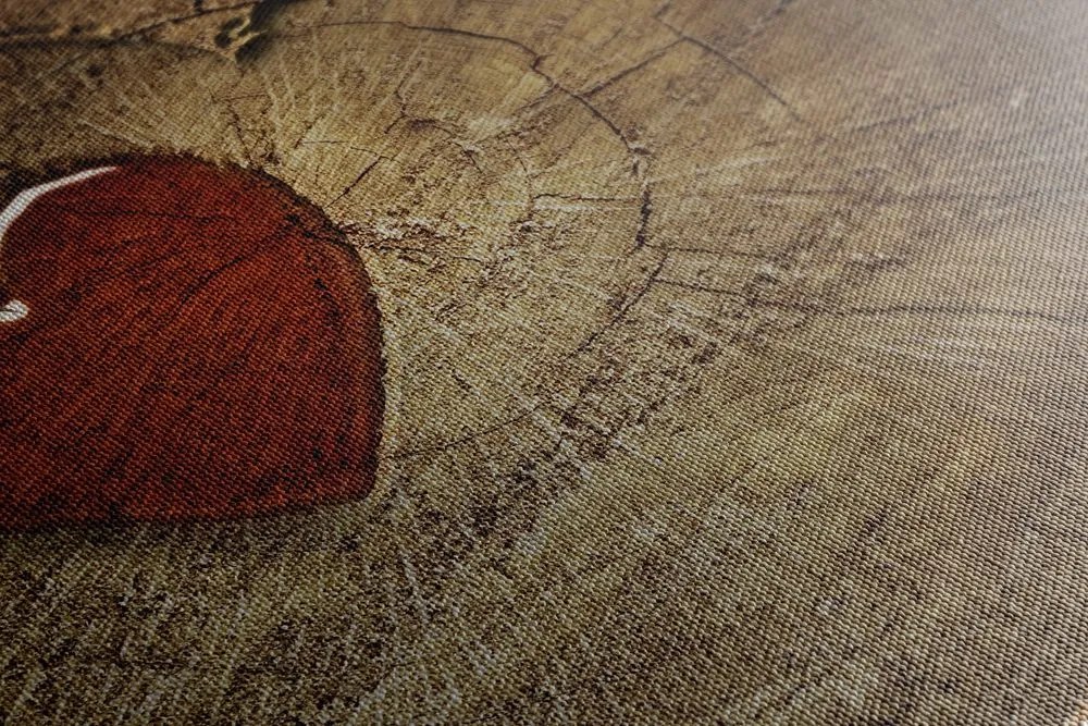 Quadro su tela – Cuore su tronco