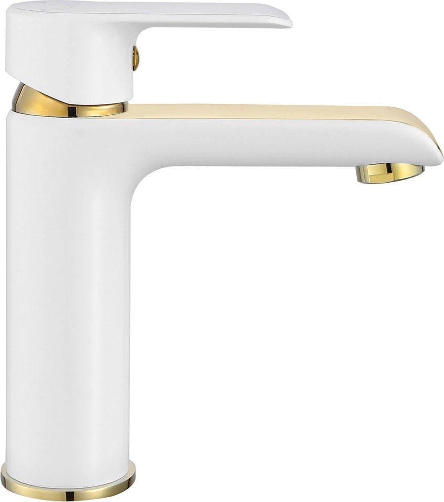 Rubinetto da lavabo REA Bloom White Gold Low