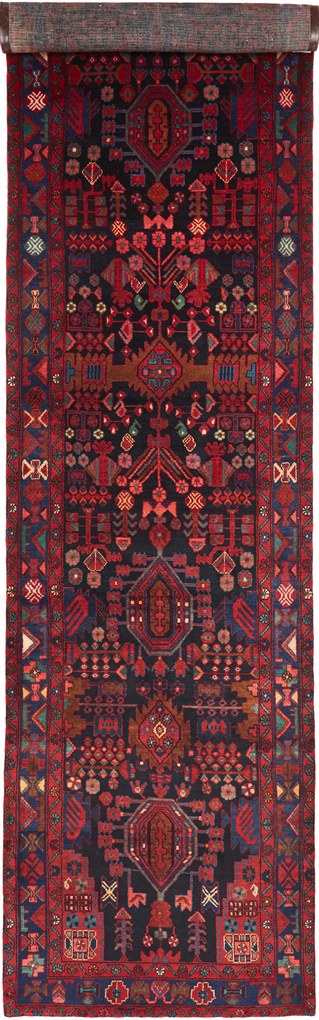 Hamedan Tappeto persiano 510 x 120 Blu (Iran) Annodato A Mano