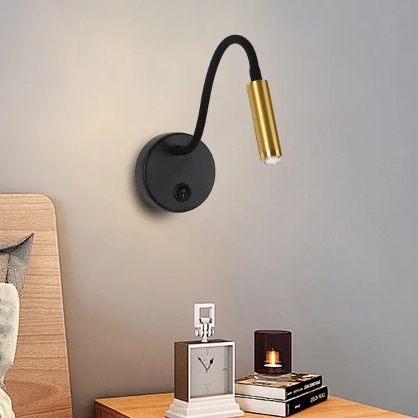 Brilagi -LED Lampada da parete flessibile dimmerabile MAYA 1xG9/4W/230V nero/oro