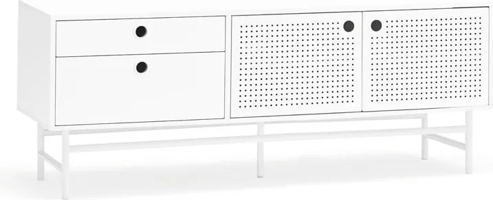 Tavolo TV bianco 140x52 cm Punto - Teulat