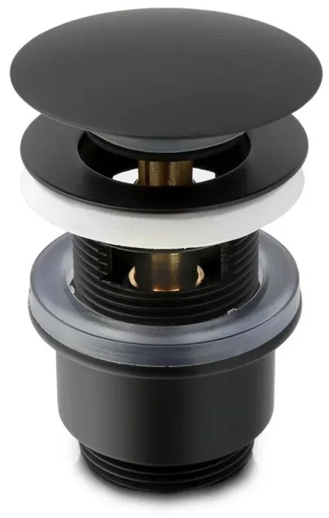 Set miscelatori lavabo e bidet nero opaco con piletta click clack York
