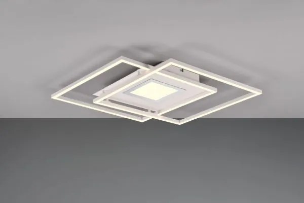 Palfoniera via led 2 quadrati metallo bianca 620710331