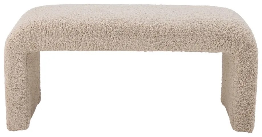 Panca crema in tessuto bouclé Bobbie - Bloomingville