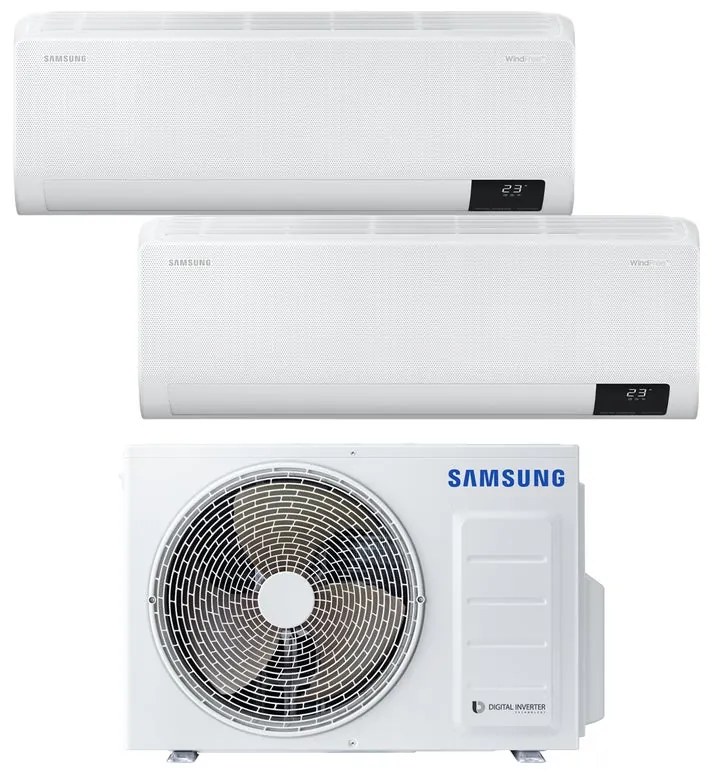 Condizionatore a muro multisplit SAMSUNG Dualsplit 4kW WindFree Comfort Next 9+12 14000 BTU classe raffreddamento A+++