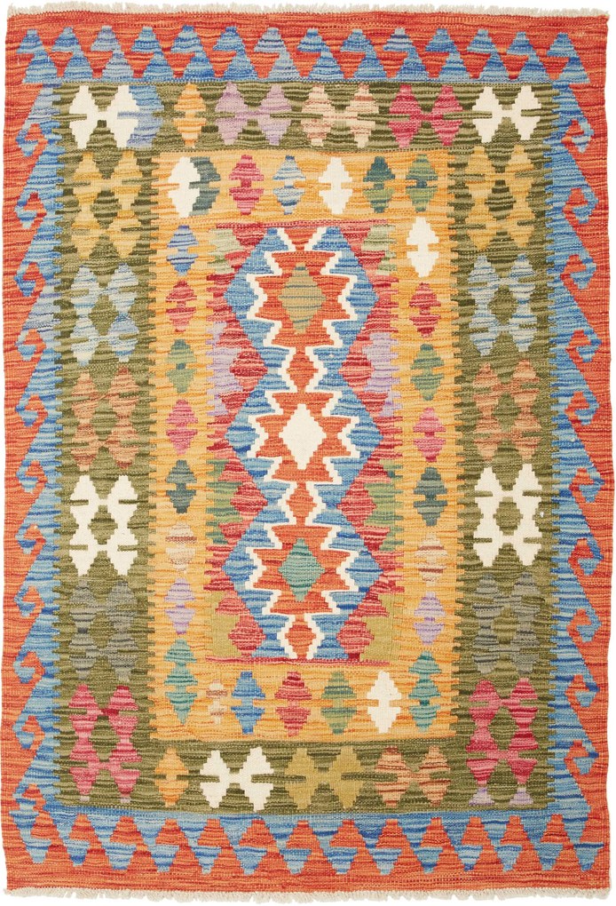 Kilim Tappeto 140x100 (Pakistan) Tessuto A Mano