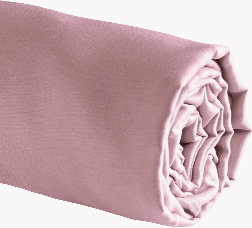 Lenzuolo con angoli boxspring in raso di cotone Uni