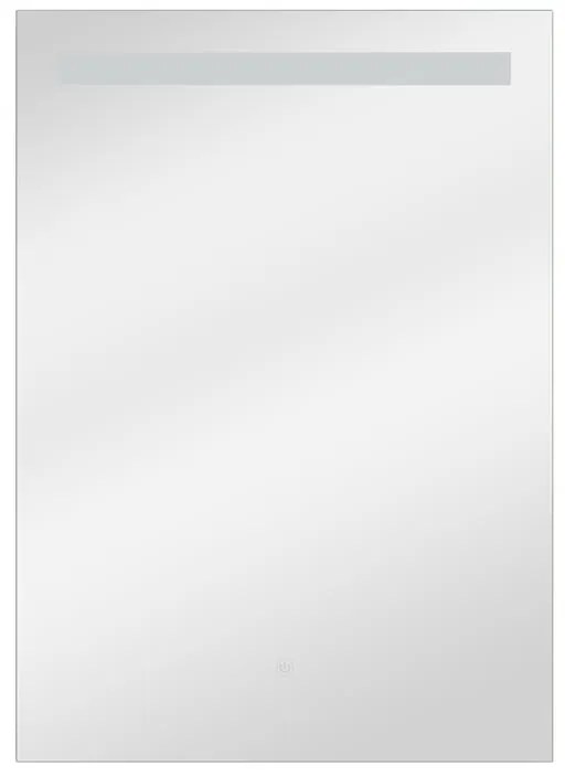 Specchio con illuminazione integrata bagno rettangolare Essential SENSEA L 50 x H 70 x P 3 cm grigio / argento