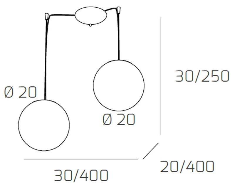 Sospensione Contemporanea Target Metallo Cromo Vetro Cromo E Trasp 2 Luci E14