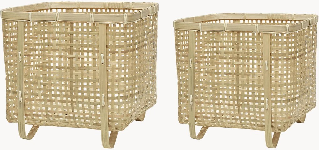 Set di 2 cestini in bambù Sporta