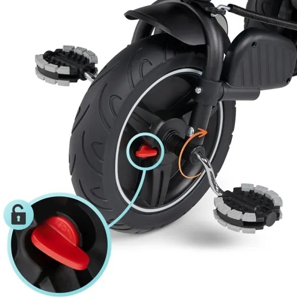 KINDERKRAFT select - Triciclo per bambini 5in1 SPINSTEP grigio