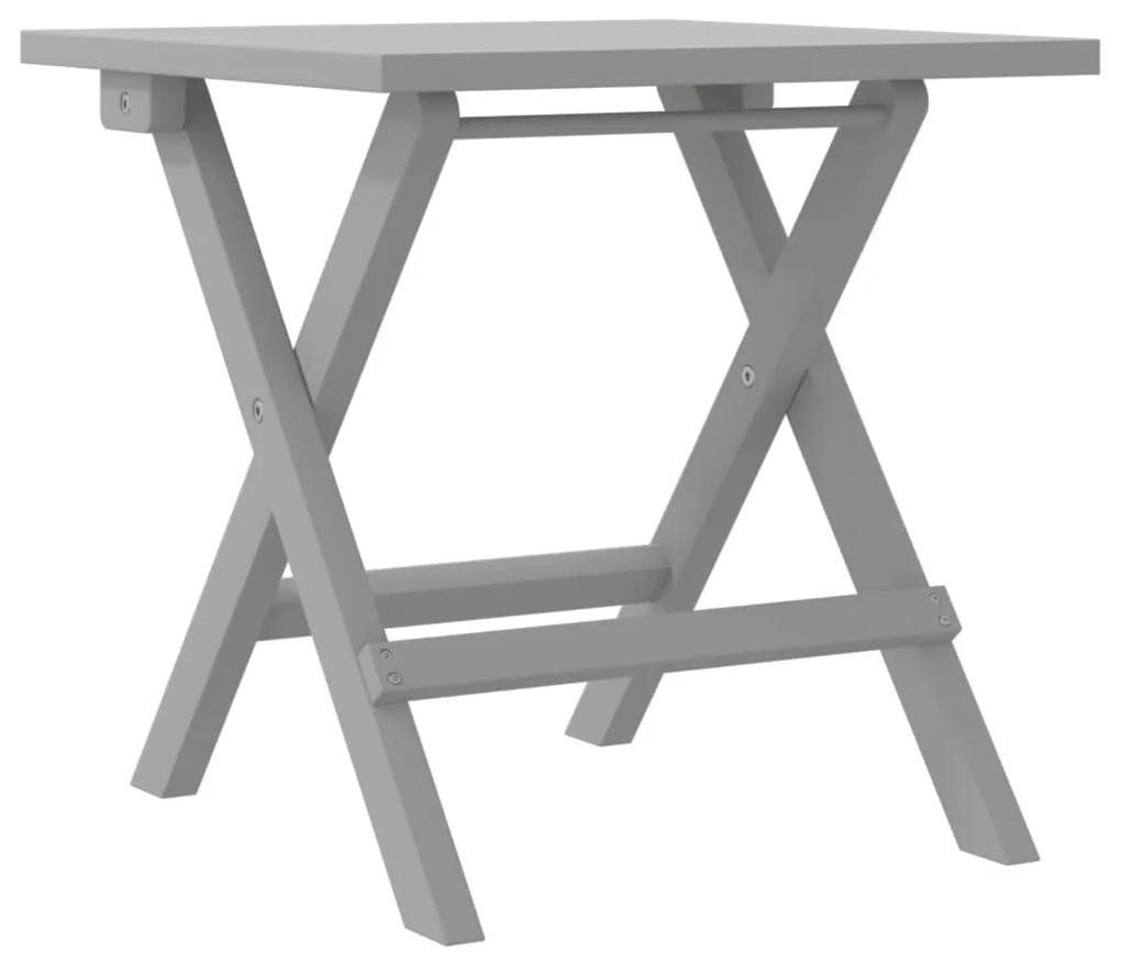 Lettino prendisole con tavolino grigio legno massello di acacia