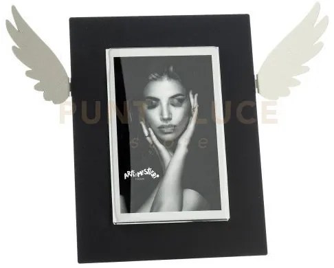 Portafoto di design icaro piccolo nero ,avorio in ferro e polimetil...