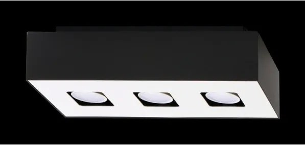 Plafoniera nera Hydra - Sollux