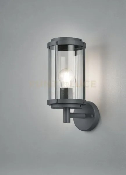 Tanaro applique da esterno fusione di alluminio antracite con diffu...
