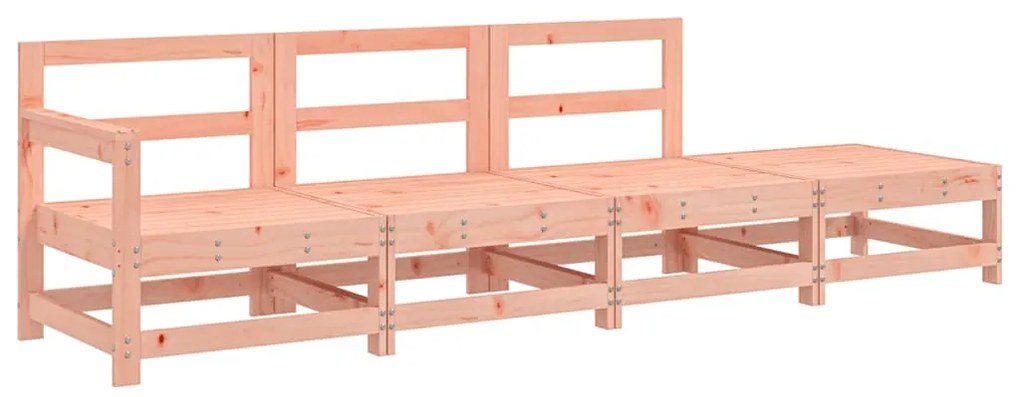 Set salotto da giardino 4 pz in legno massello di douglas