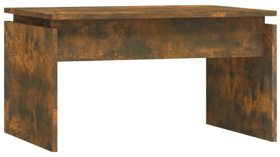 Tavolino da salotto rovere fumo 68x50x38 cm legno multistrato