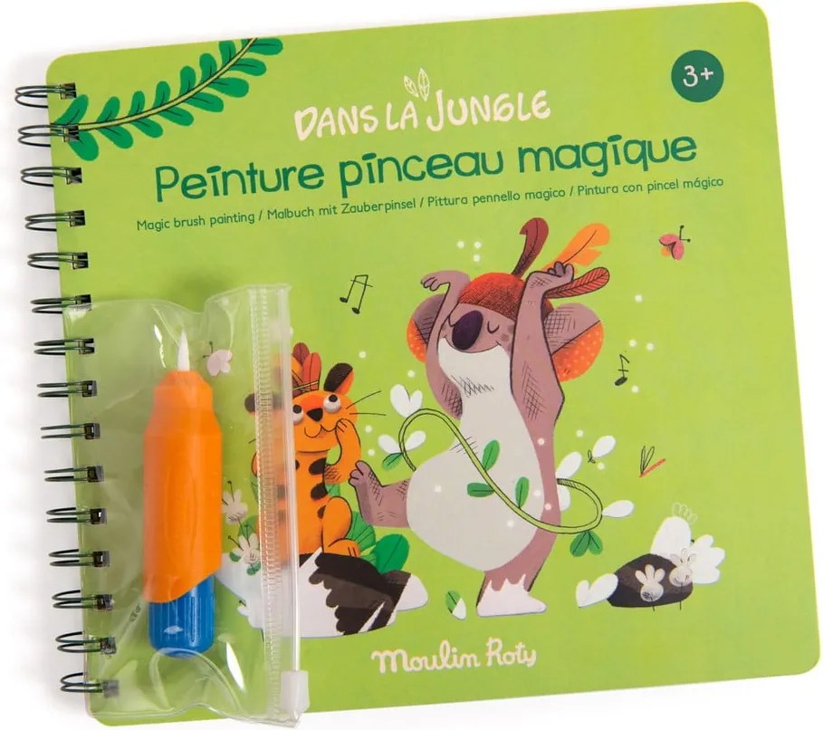 Pagine da colorare ad acqua Dans la Jungle - Moulin Roty