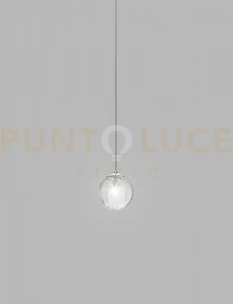 Puppet sospensione p cristallo trasparente cromo lucido 1 luce atta...