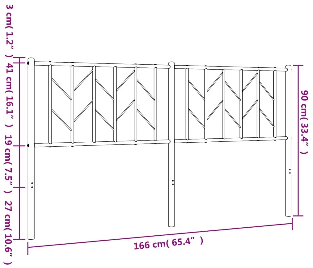 Testiera in Metallo Bianco 160 cm