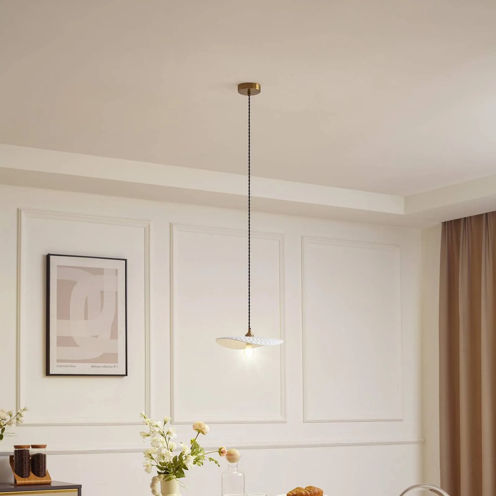 Lampada a sospensione Annira Lindby, dimmerabile, Bianco / Opale, Soggiorno / Sala da pranzo, Ceramica, Moderno, Lampada a sospensione