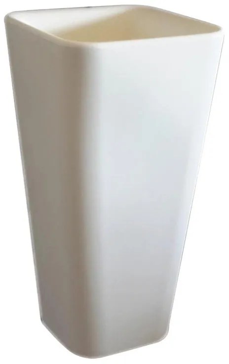 Vaso per piante e fiori DANA in polietilene bianco H 78 cm L 40 x P 40 cm