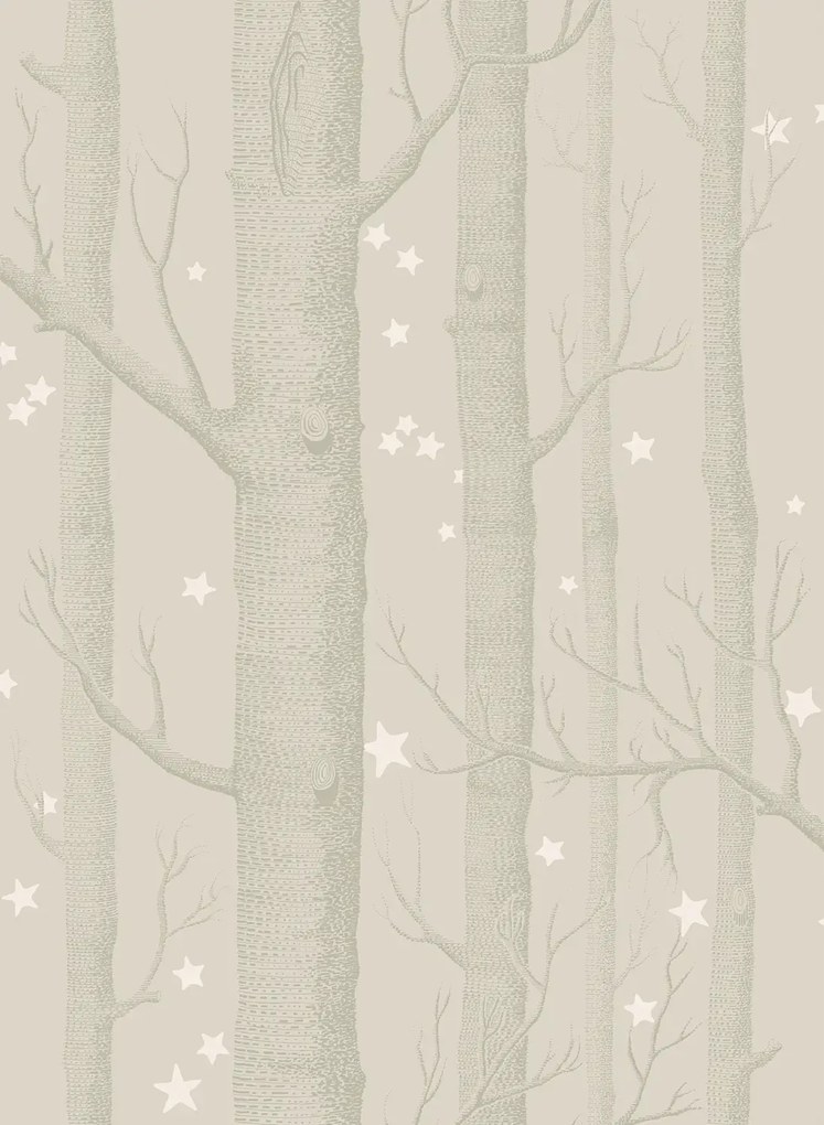 Cole & Son Carta da parati Woods & Stars - Grey