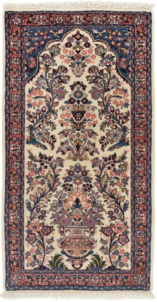 Sarouk Tappeto 70 x 130 (Iran) Annodato A Mano