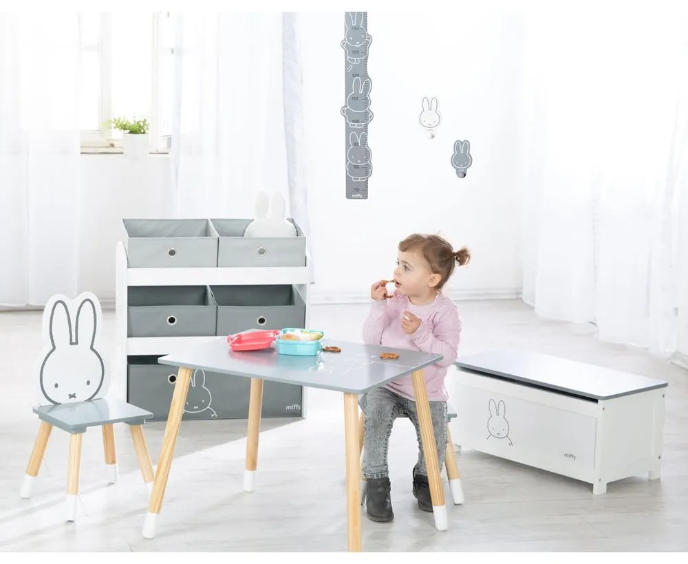 Organizer per giochi da bambino bianco/grigio 63,5x29,5x60 cm Miffy – Roba