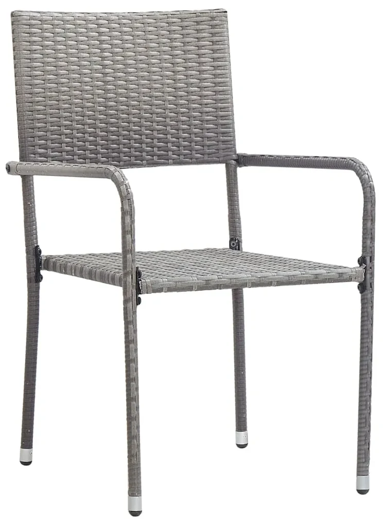 Set da pranzo da giardino 9 pz grigio