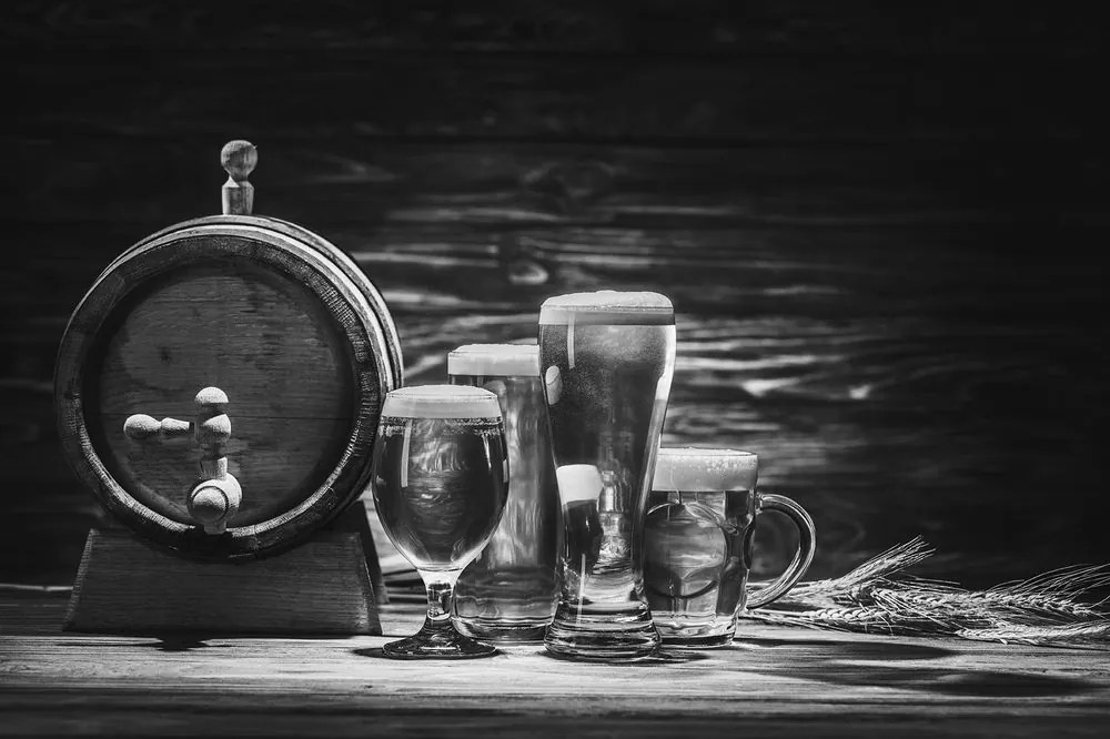 Carta da parati – Festival della birra in bianco e nero