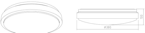 APLED - Plafoniera LED LENS PP TRICOLOR LED/24W/230V IP41 1680lm