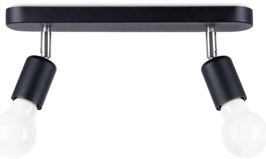 Sollux SL.1121 - Faretto FORNES 2xE27/60W/230V nero