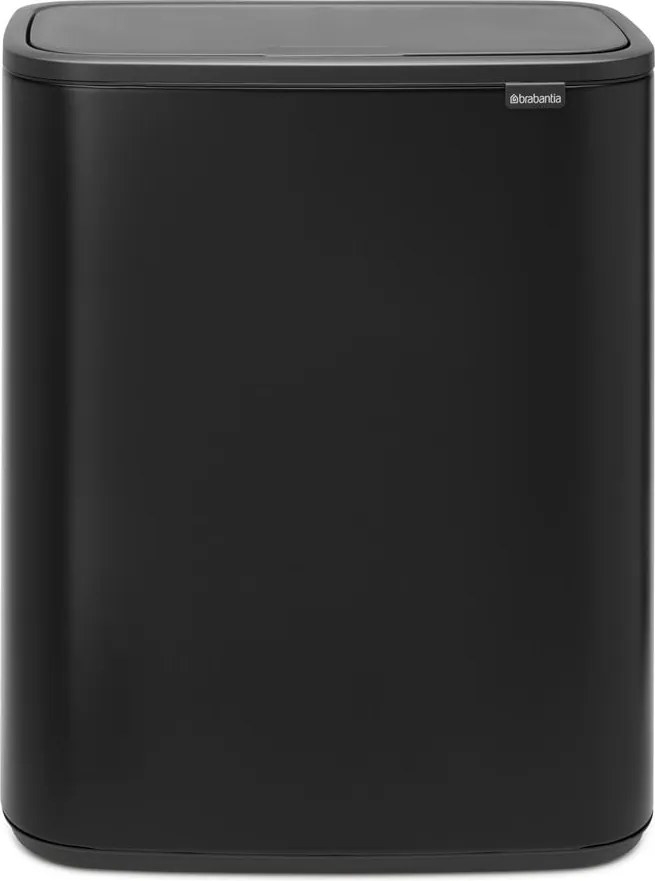 Bidone in acciaio nero opaco touch 60 l Bo Touch Bin - Brabantia