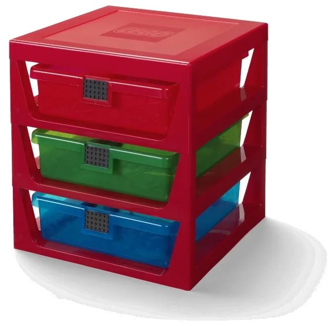 Organizer per giochi da bambini rosso in plastica 35x33x38 cm Storage – LEGO®