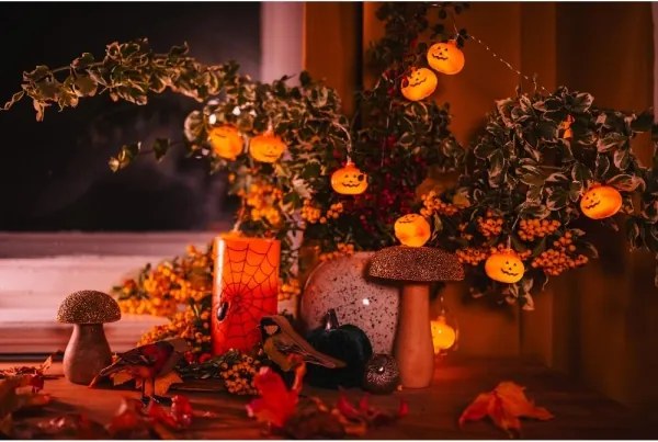 Retlux - Catena luci LED decorativa HALLOWEEN 20xLED/3xAA/bianco caldo 3,3m zucche