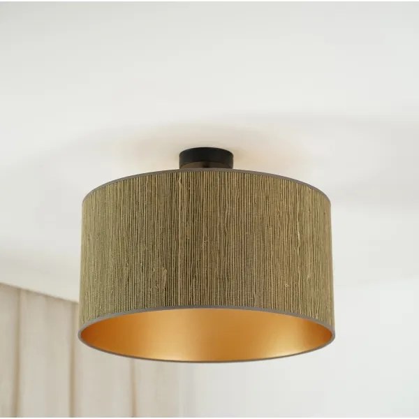 Brilagi - Lampadario a plafone BOSTON ROLLER 1xE27/15W/230V diametro 45 cm marrone/oro