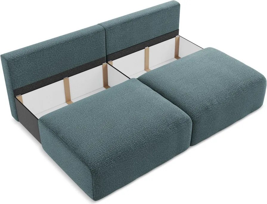 Divano turchese allungabile/con contenitore 216 cm Kalena – Makamii