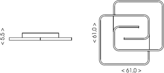 Brilagi - Plafoniera a LED dimmerabile VELO XL LED/98W/230V 61x61 cm + telecomando