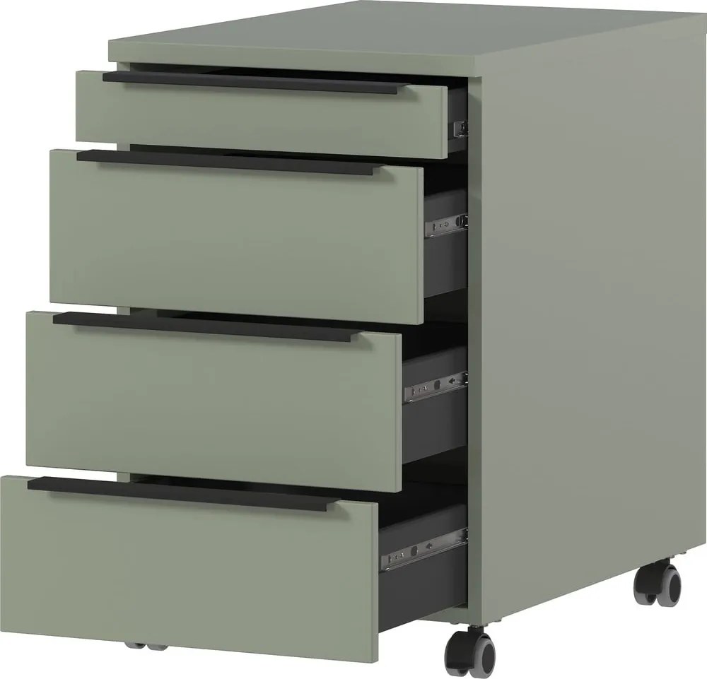 Armadietto verde/grigio su ruote 42x63x60 cm Mailand – Germania