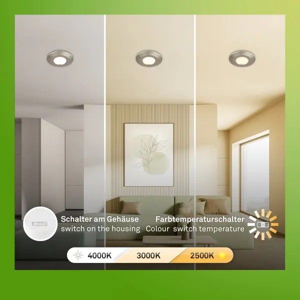 Briloner 7588032-SET 3xLED Lampada da incasso per bagno KLIRA LED/4,9W/230V IP44 cromo